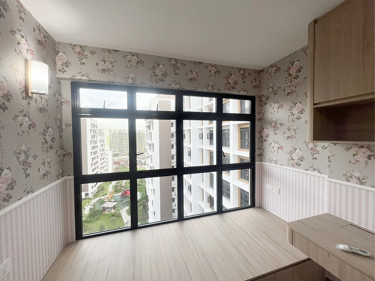 Living Area Transformation with Floral Charm Wallpaper